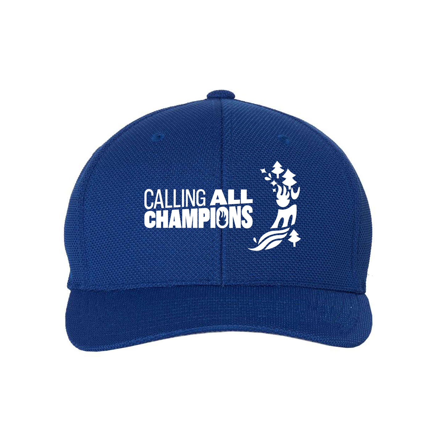 Calling All Champions Embroidered Flexfit Mesh Cap