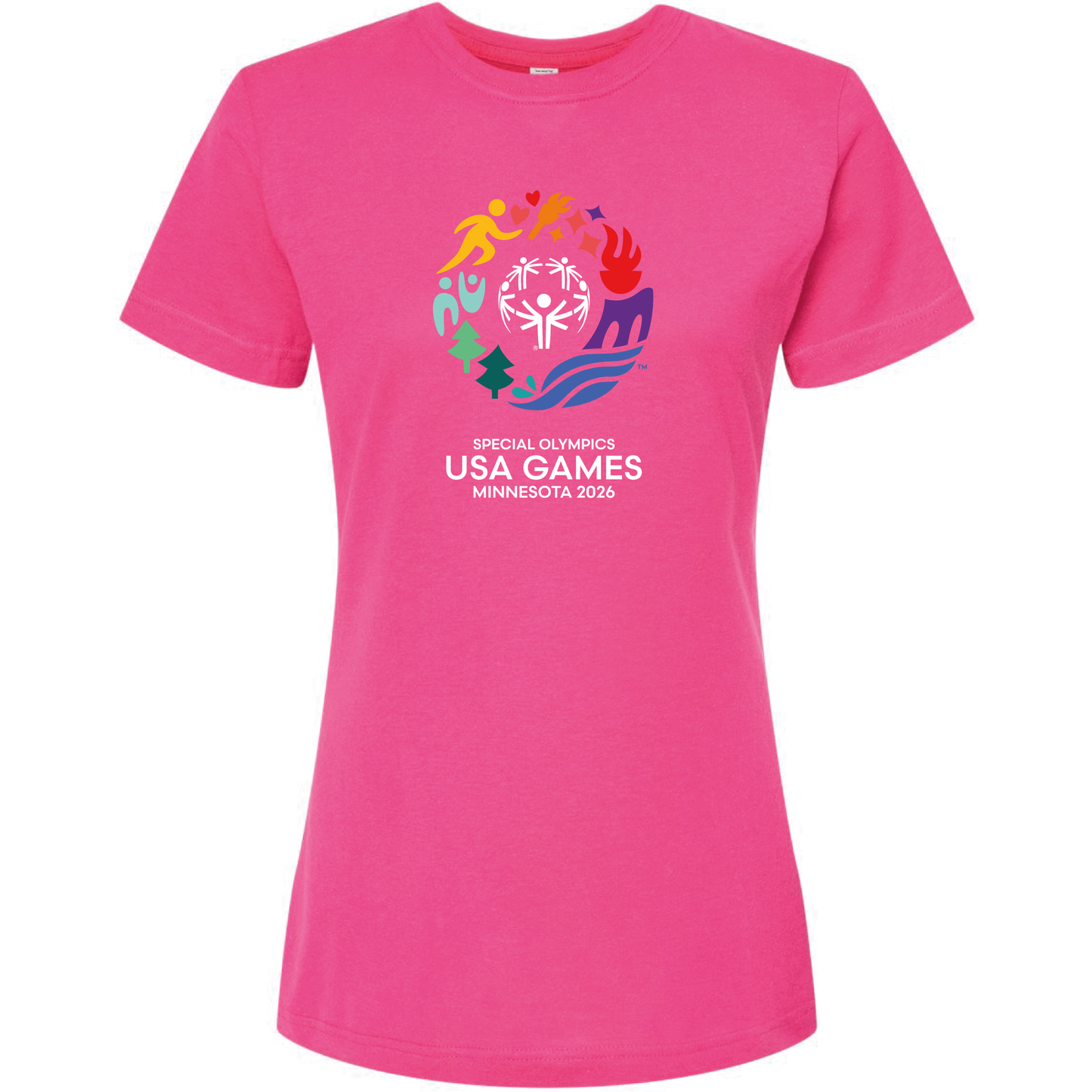 Value Classic USA Games Women's Fine Jersey Classic Fit T-Shirt