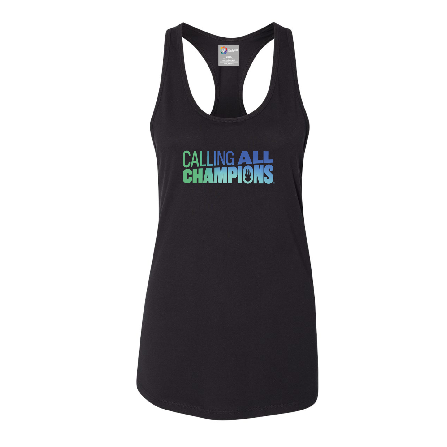 Calling All Champions Women's Jersey Racerback Tank