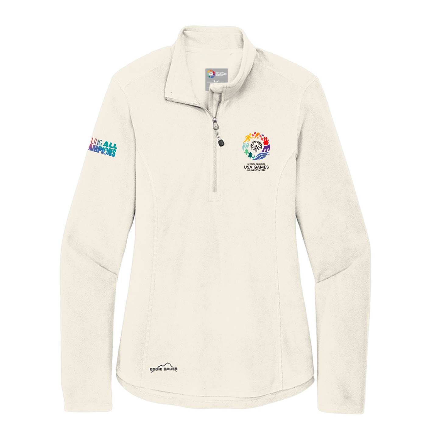 Classic Logo Eddie Bauer Women's 1/2-Zip Microfleece Jacket