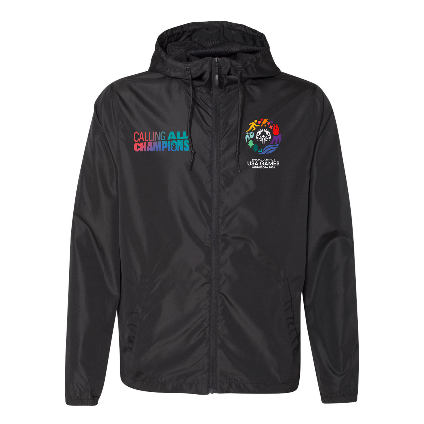 Classic Logo Lightweight Windbreaker Full Zip Jacket