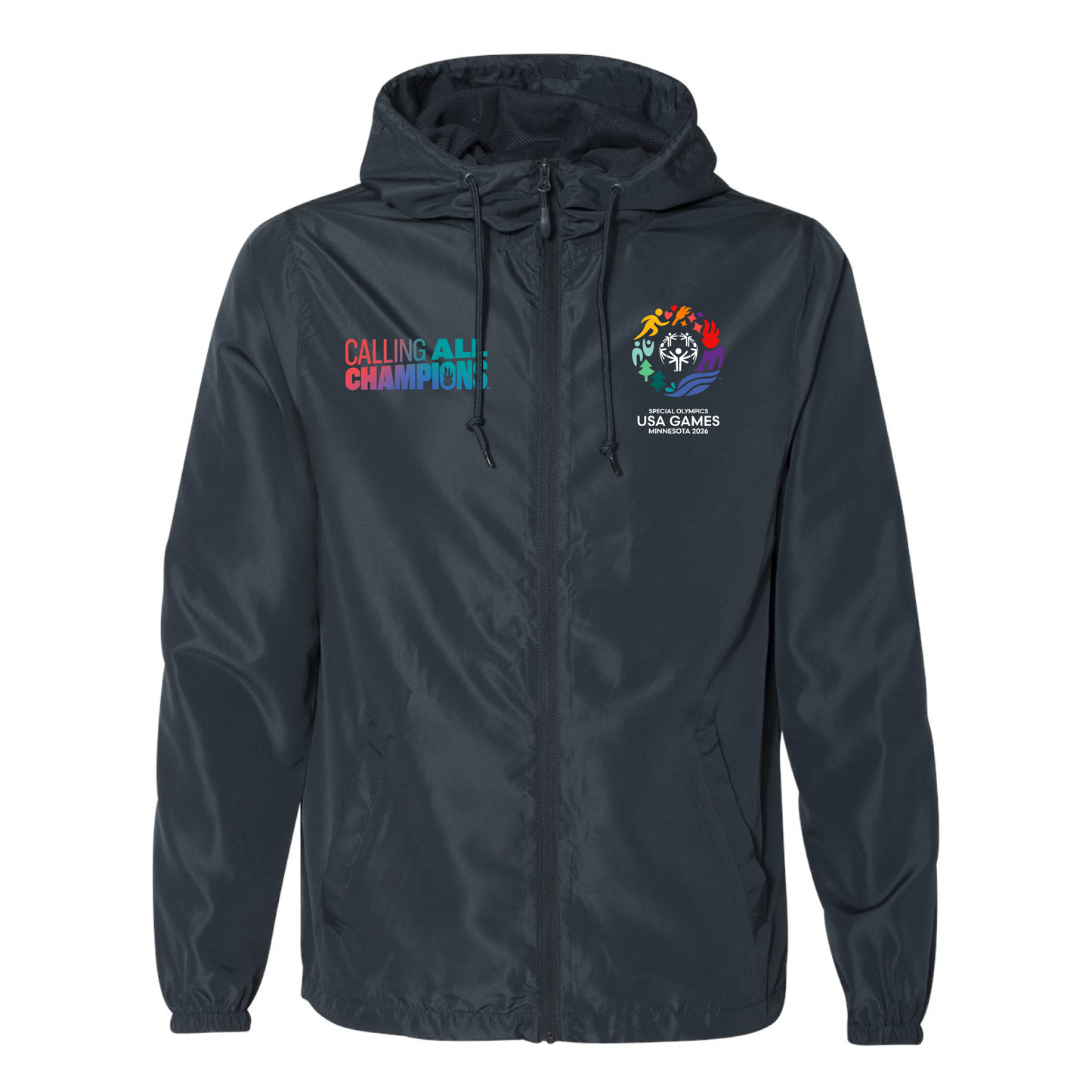 Classic Logo Lightweight Windbreaker Full Zip Jacket
