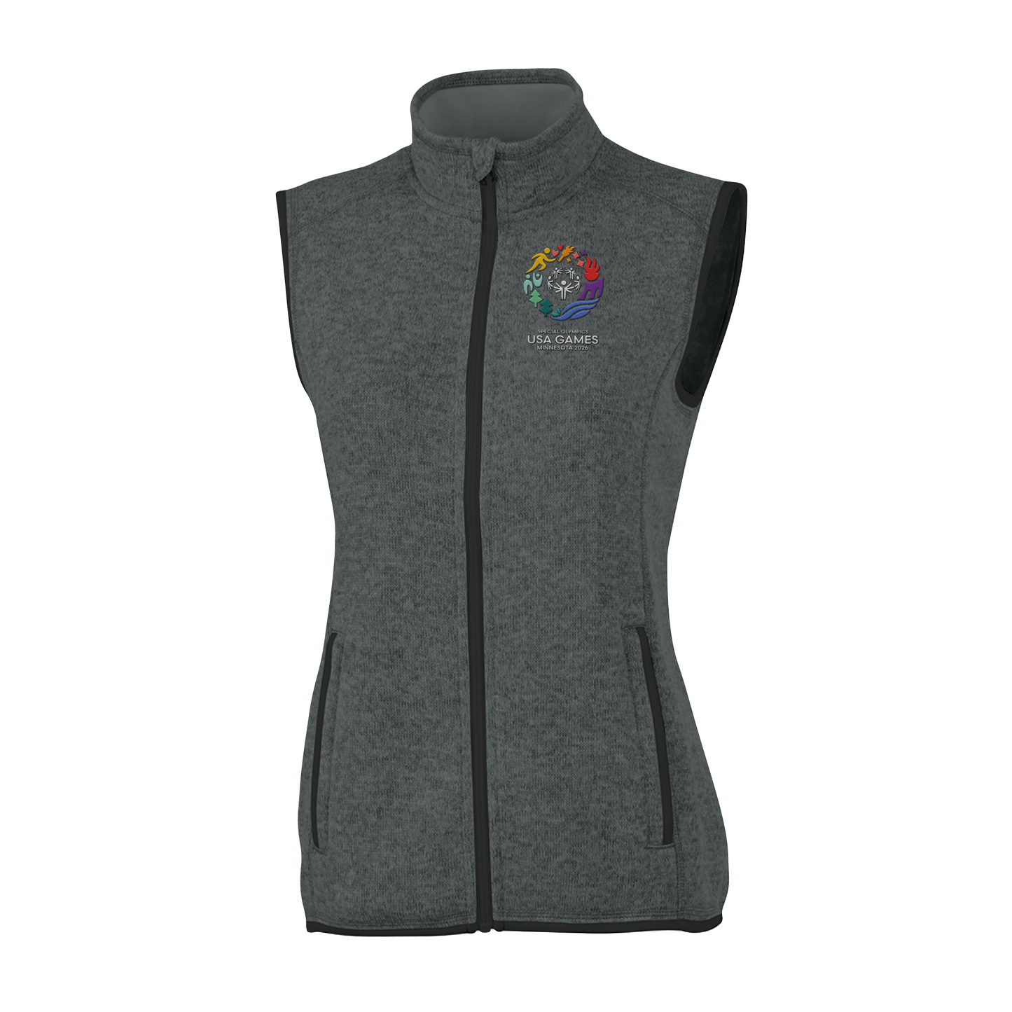 Club26 Women's Charles River Apparel Embroidered Pacific Heathered Vest