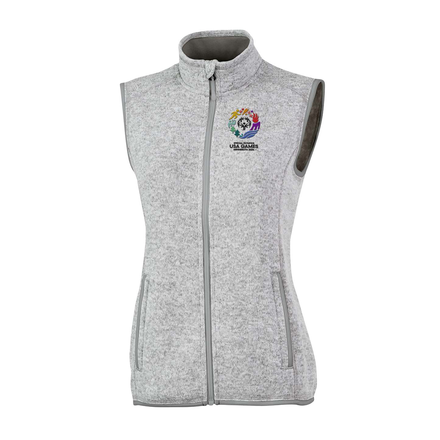 Club26 Women's Charles River Apparel Embroidered Pacific Heathered Vest