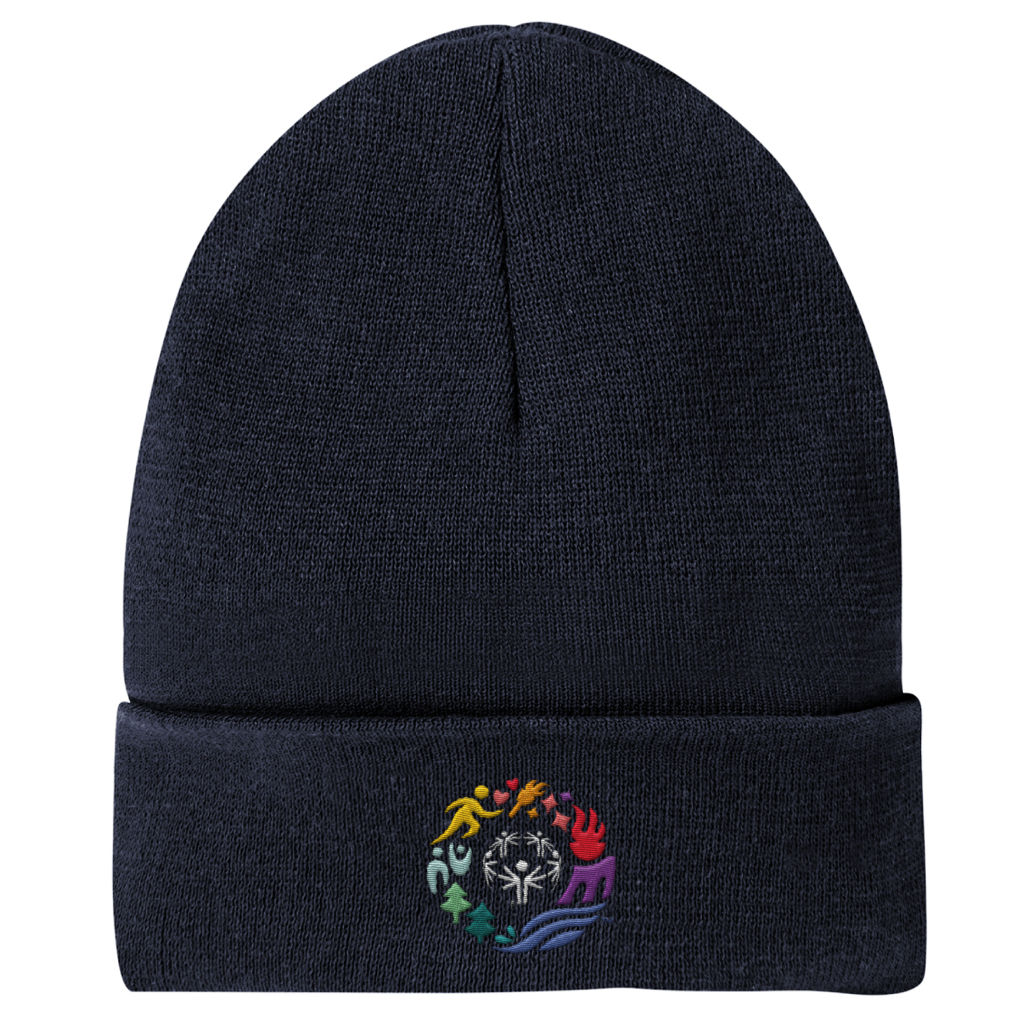 Classic Logo Embroidered Adult Cuffed Beanie