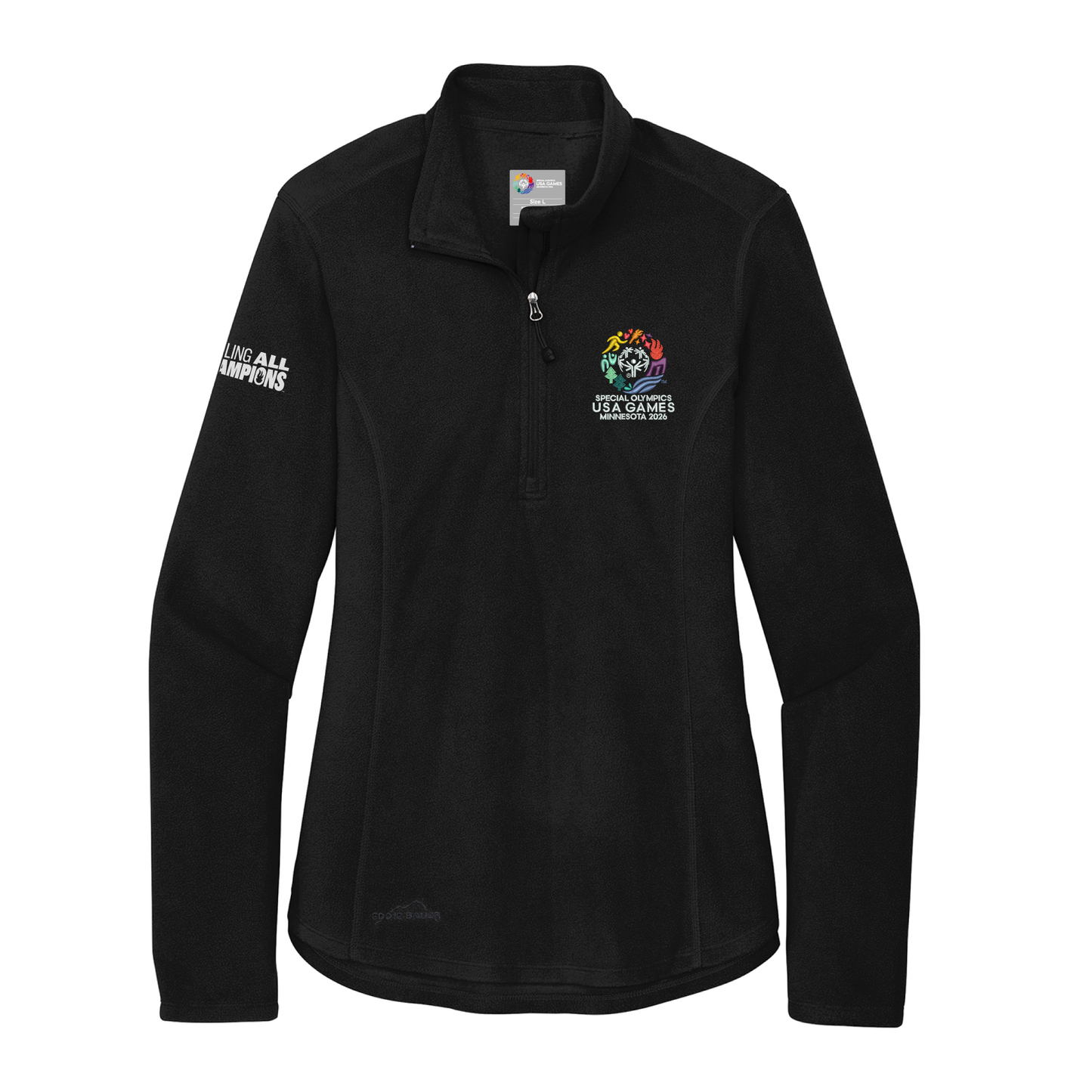 Classic Logo Eddie Bauer Women's 1/2-Zip Microfleece Jacket