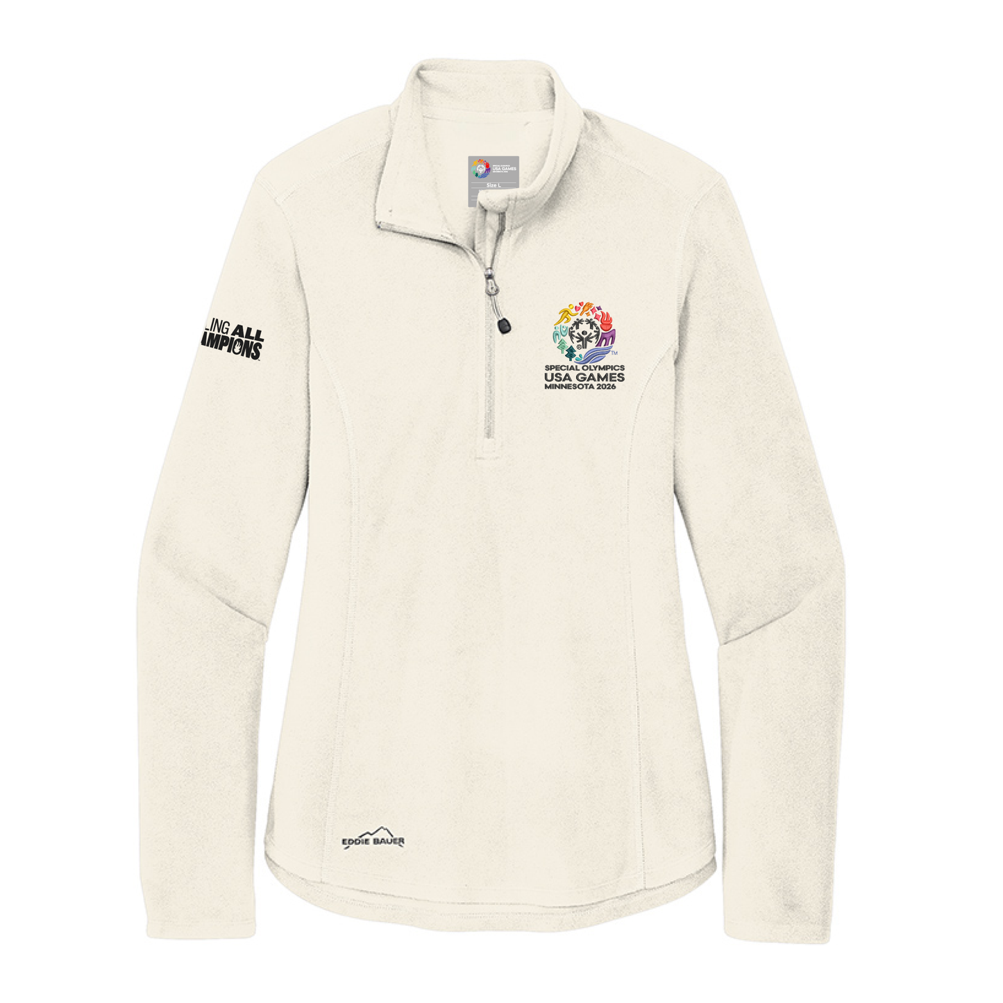 Classic Logo Eddie Bauer Women's 1/2-Zip Microfleece Jacket