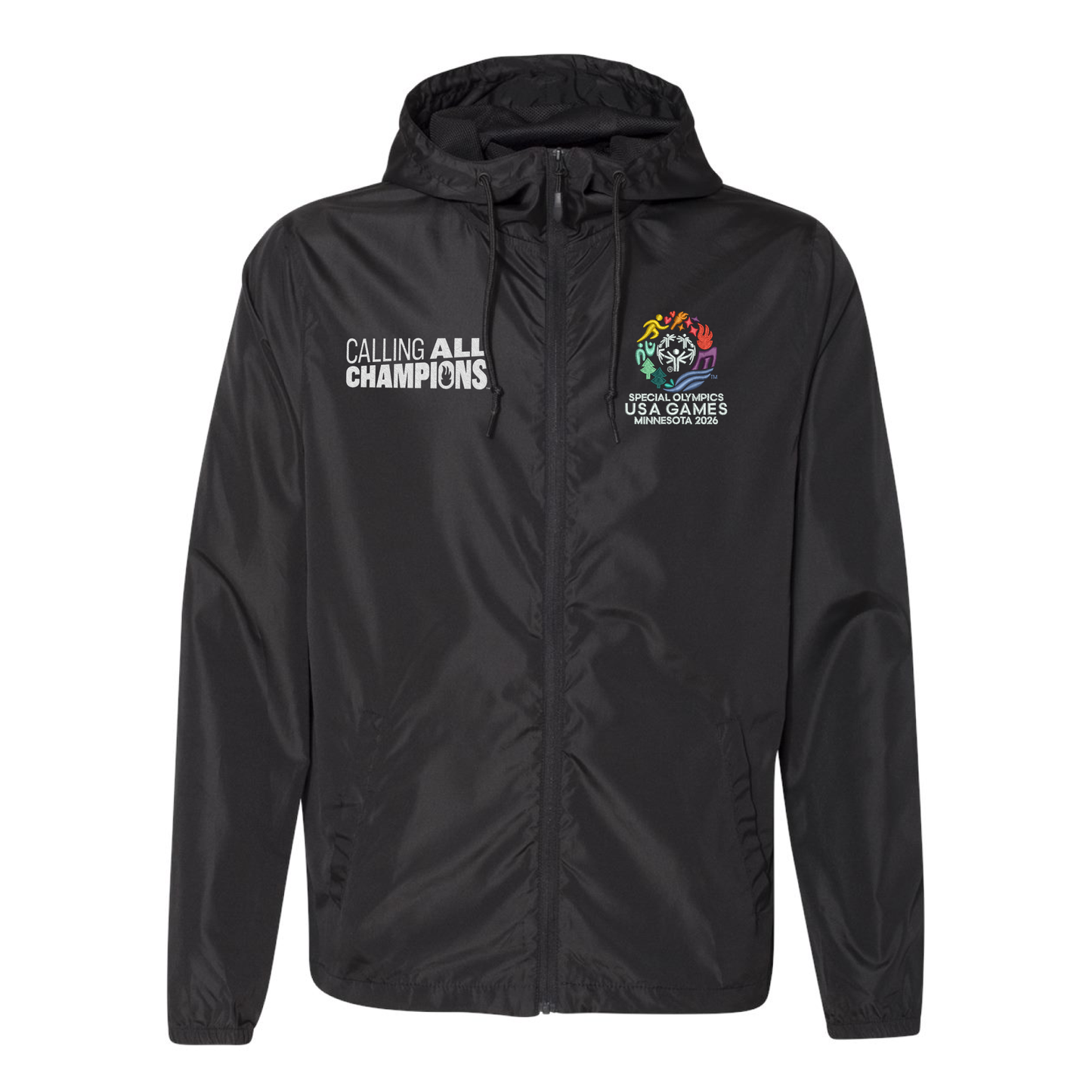 Classic Logo Lightweight Windbreaker Full Zip Jacket