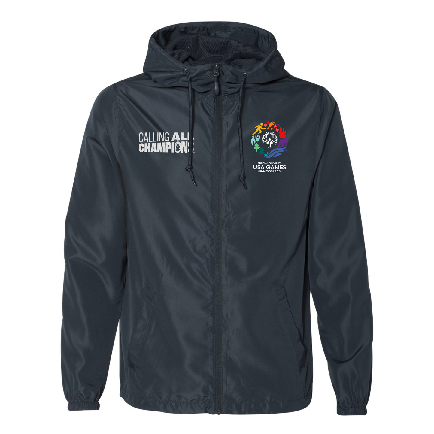 Classic Logo Lightweight Windbreaker Full Zip Jacket