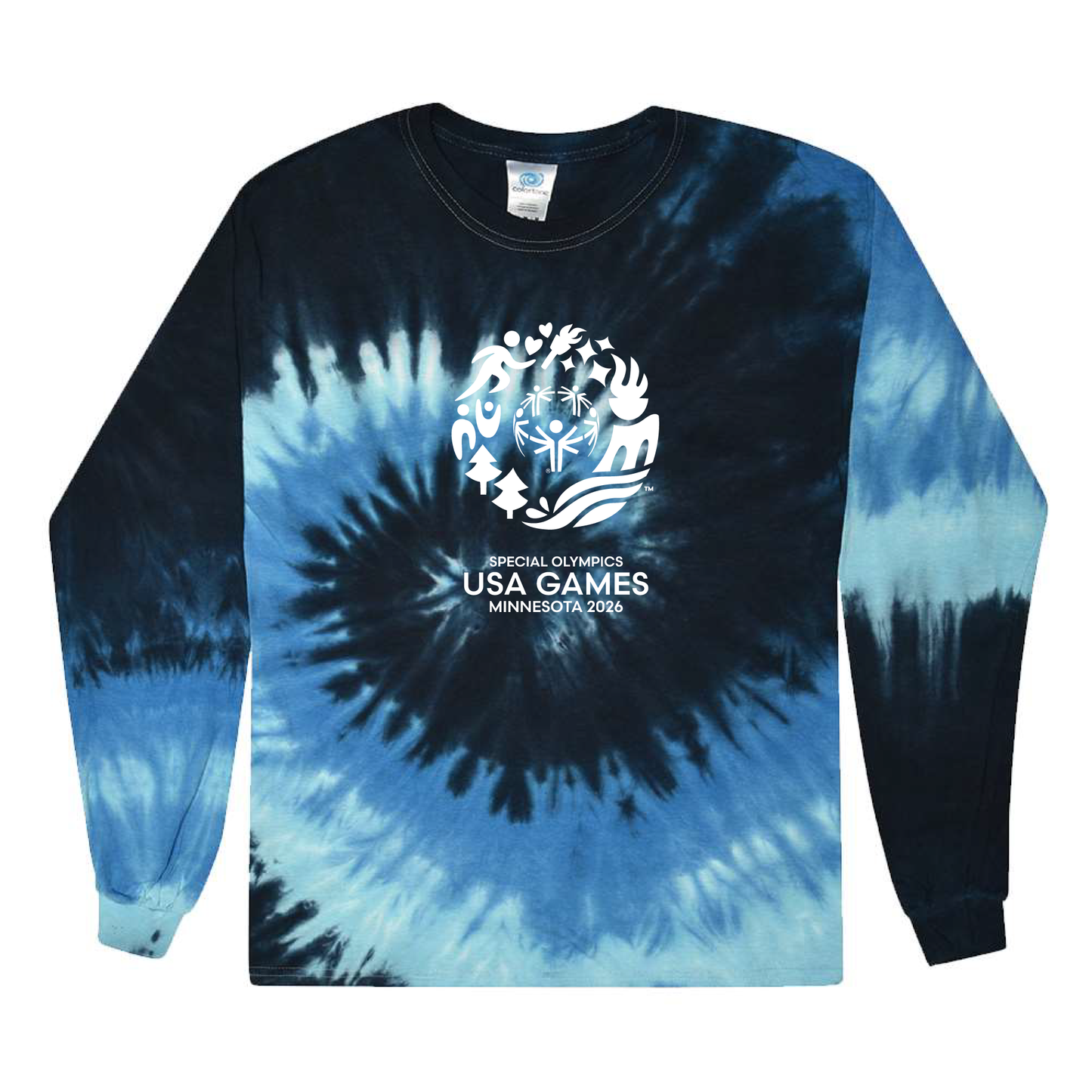 Value Classic USA Games Youth Multi-Color Tie-Dyed Long Sleeve T-Shirt