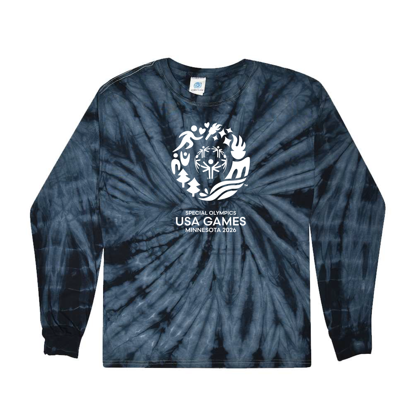 Value Classic USA Games Youth Multi-Color Tie-Dyed Long Sleeve T-Shirt