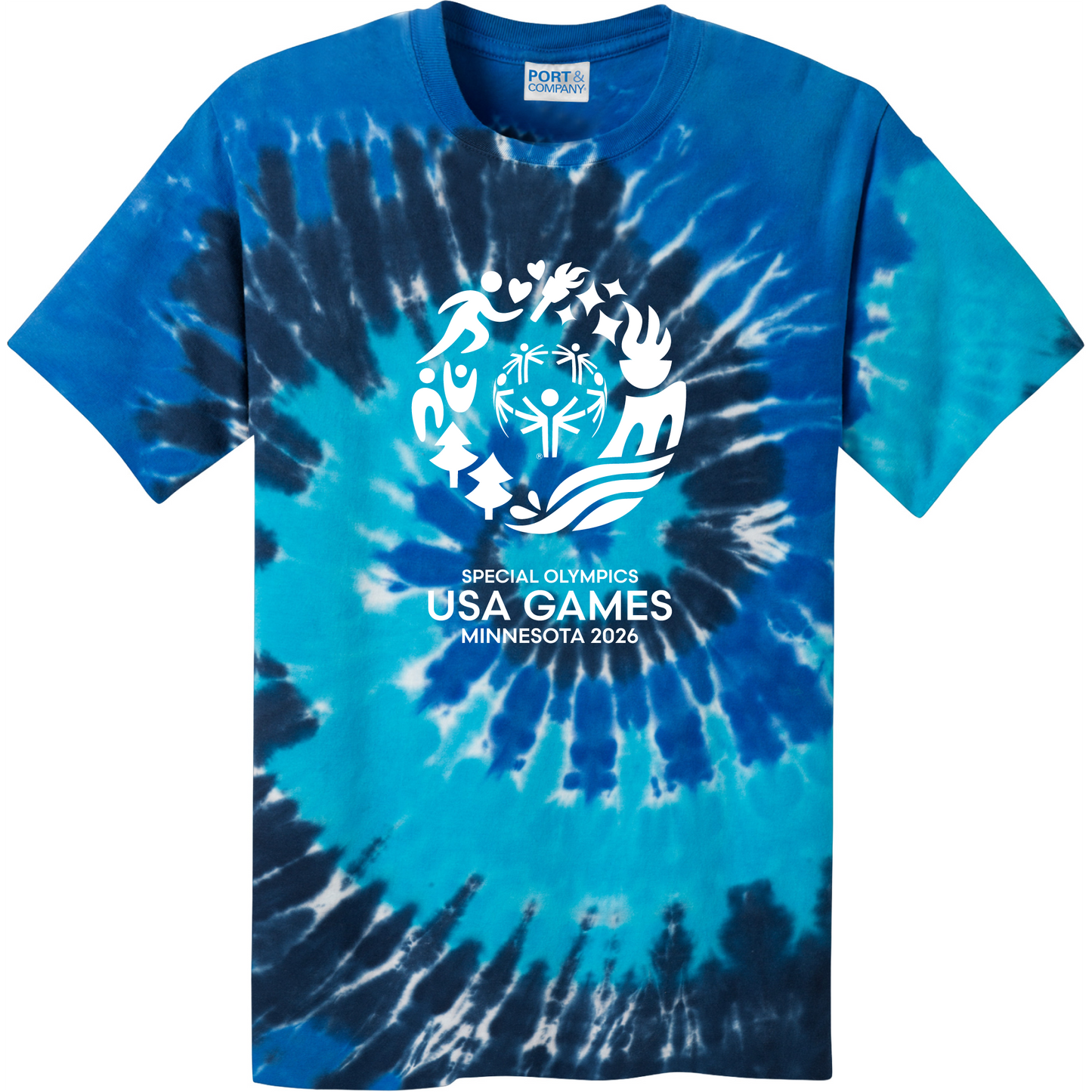 Value Classic USA Games Multi-Color Tie-Dyed T-Shirt