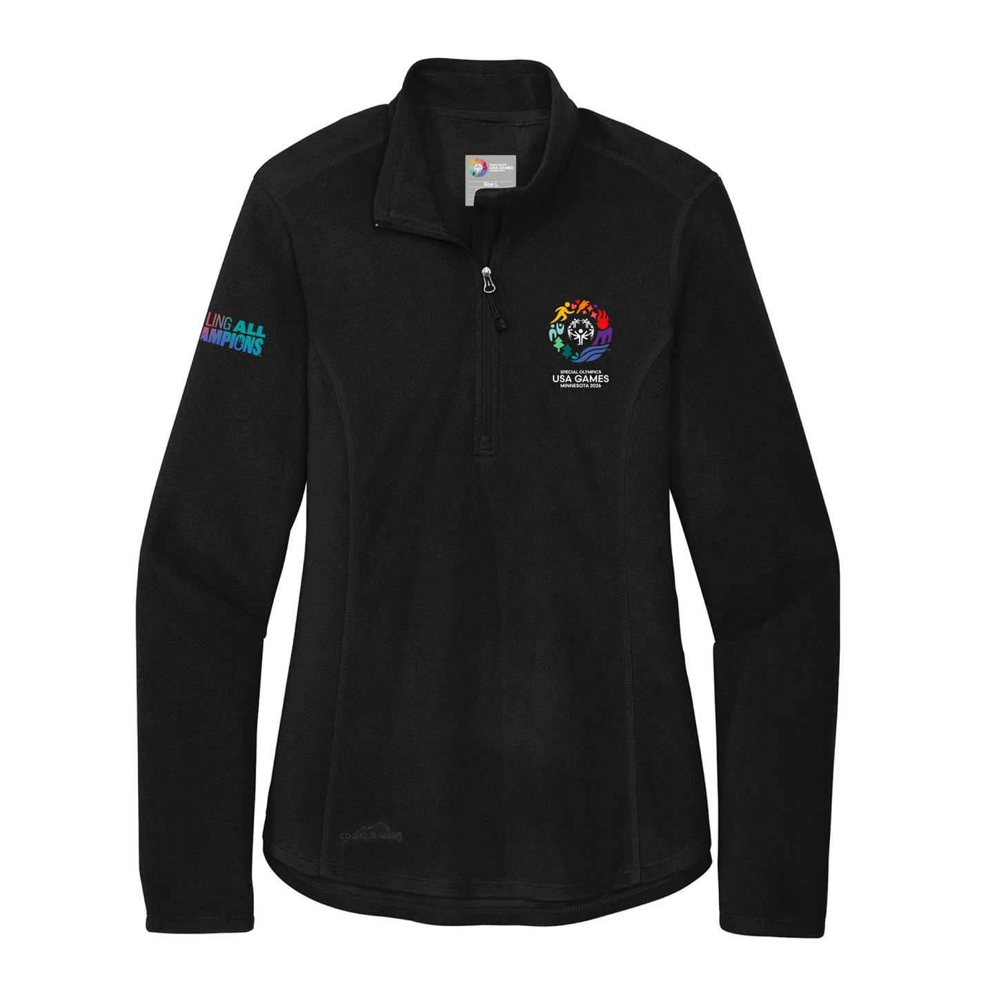 Classic Logo Eddie Bauer Women's 1/2-Zip Microfleece Jacket
