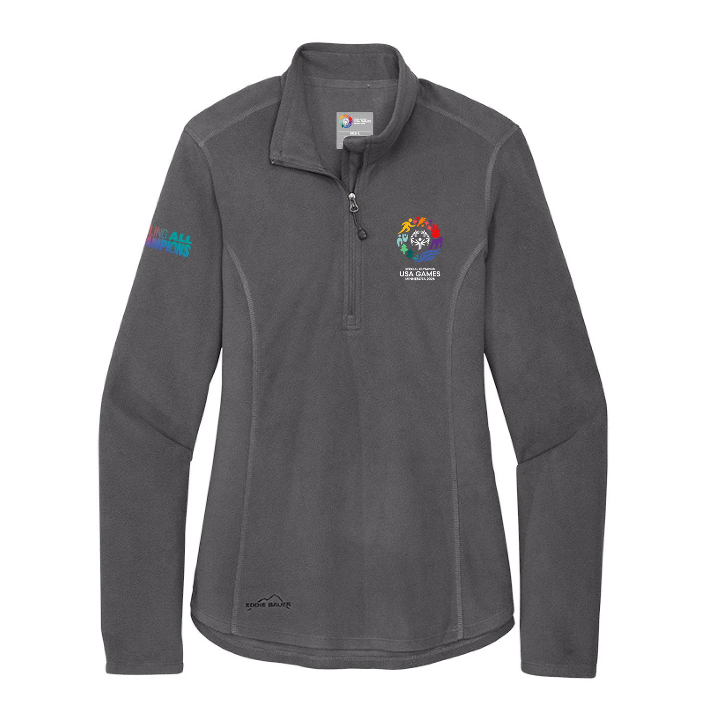 Classic Logo Eddie Bauer Women's 1/2-Zip Microfleece Jacket