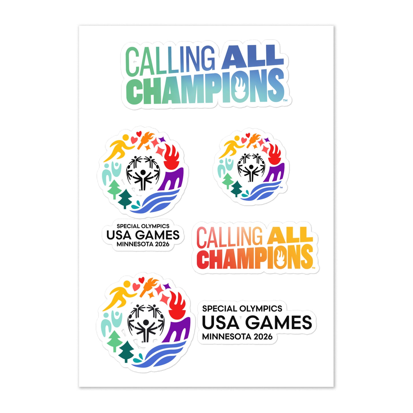 Classic USA Games & CAC Sticker sheet