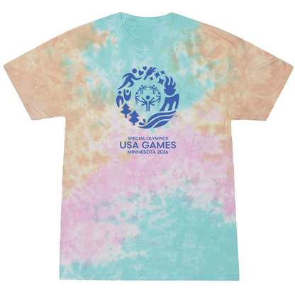 Value Classic USA Games Multi-Color Tie-Dyed T-Shirt