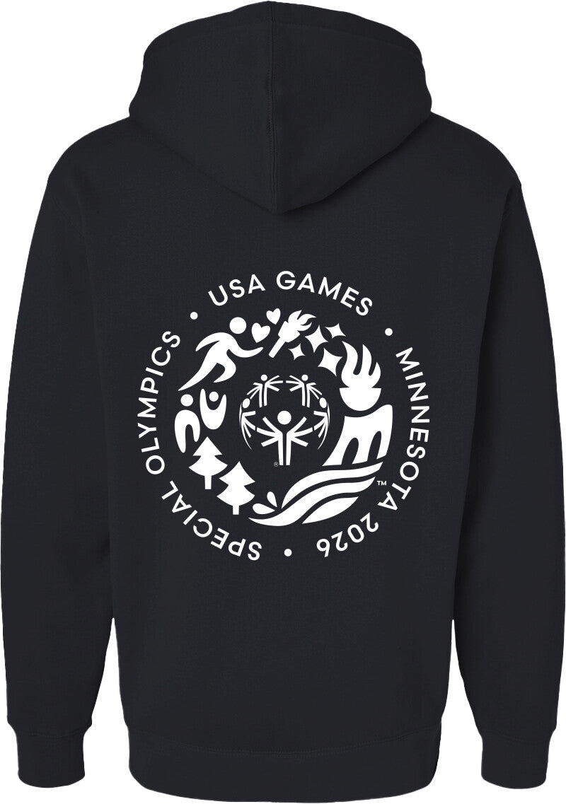 Classic USA 2026 Logo Unisex Hooded Fleece Sweatshirt