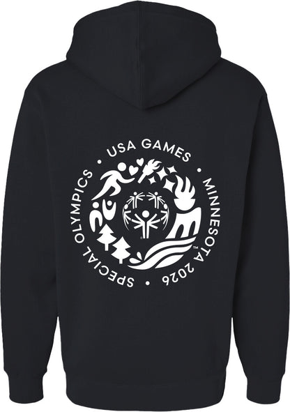 Classic USA 2026 Logo Unisex Hooded Fleece Sweatshirt