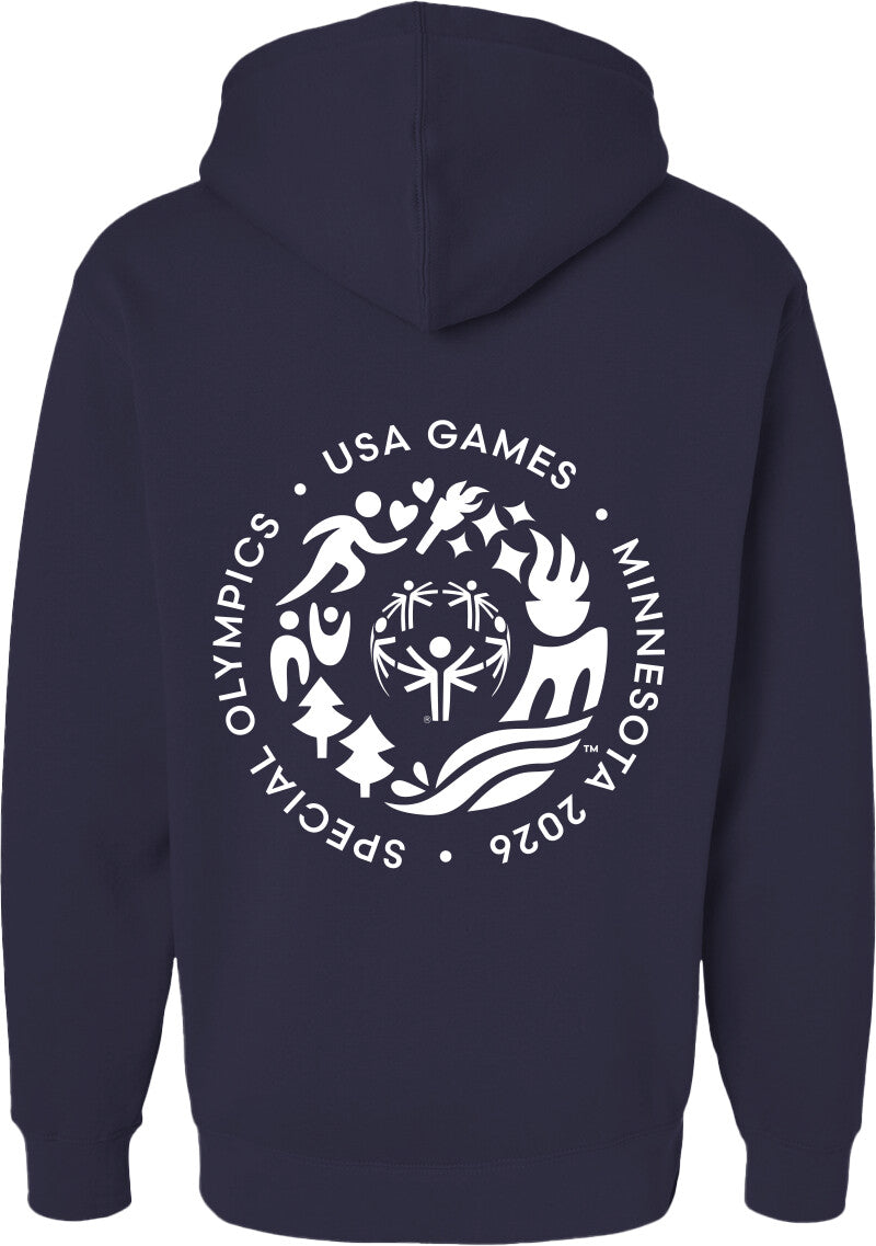 Classic USA 2026 Logo Unisex Hooded Fleece Sweatshirt