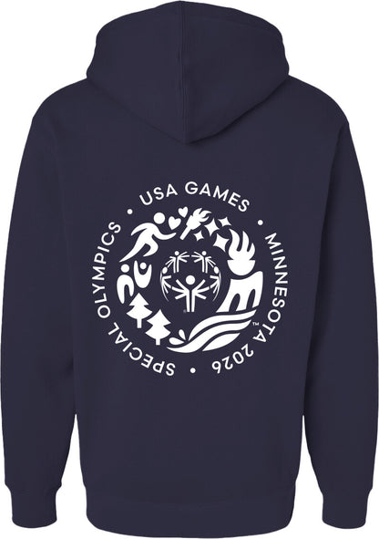 Classic USA 2026 Logo Unisex Hooded Fleece Sweatshirt