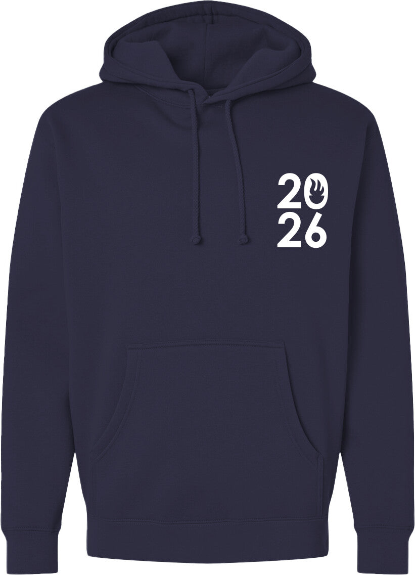 Classic USA 2026 Logo Unisex Hooded Fleece Sweatshirt