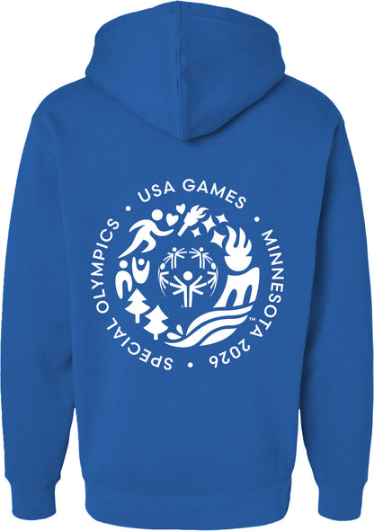Classic USA 2026 Logo Unisex Hooded Fleece Sweatshirt