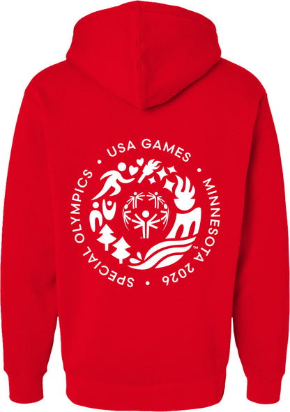 Classic USA 2026 Logo Unisex Hooded Fleece Sweatshirt