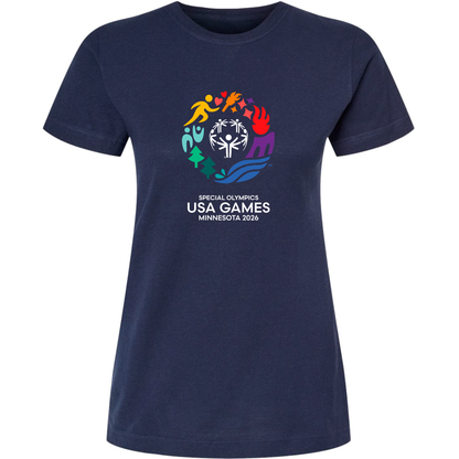 Value Classic USA Games Women's Fine Jersey Classic Fit T-Shirt