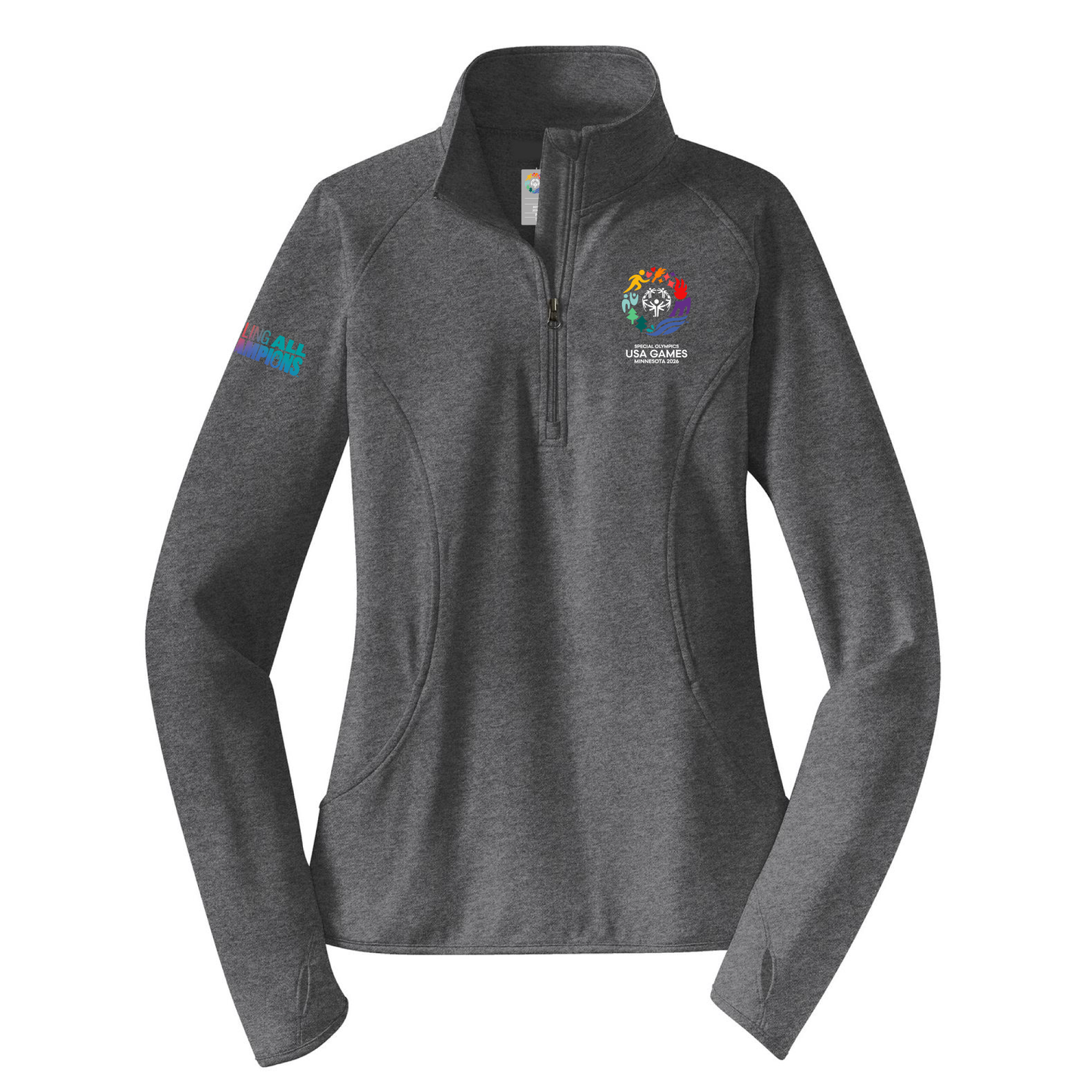 USA Games Sport-Tek Women's Sport-Wick Stretch 1/4-Zip Pullover