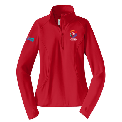 USA Games Sport-Tek Women's Sport-Wick Stretch 1/4-Zip Pullover