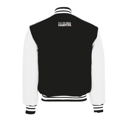 USA Games Ultra Limited Embroidered Varsity Jacket w/ Leather Sleeves