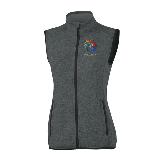 Club26 Women's Charles River Apparel Embroidered Pacific Heathered Vest