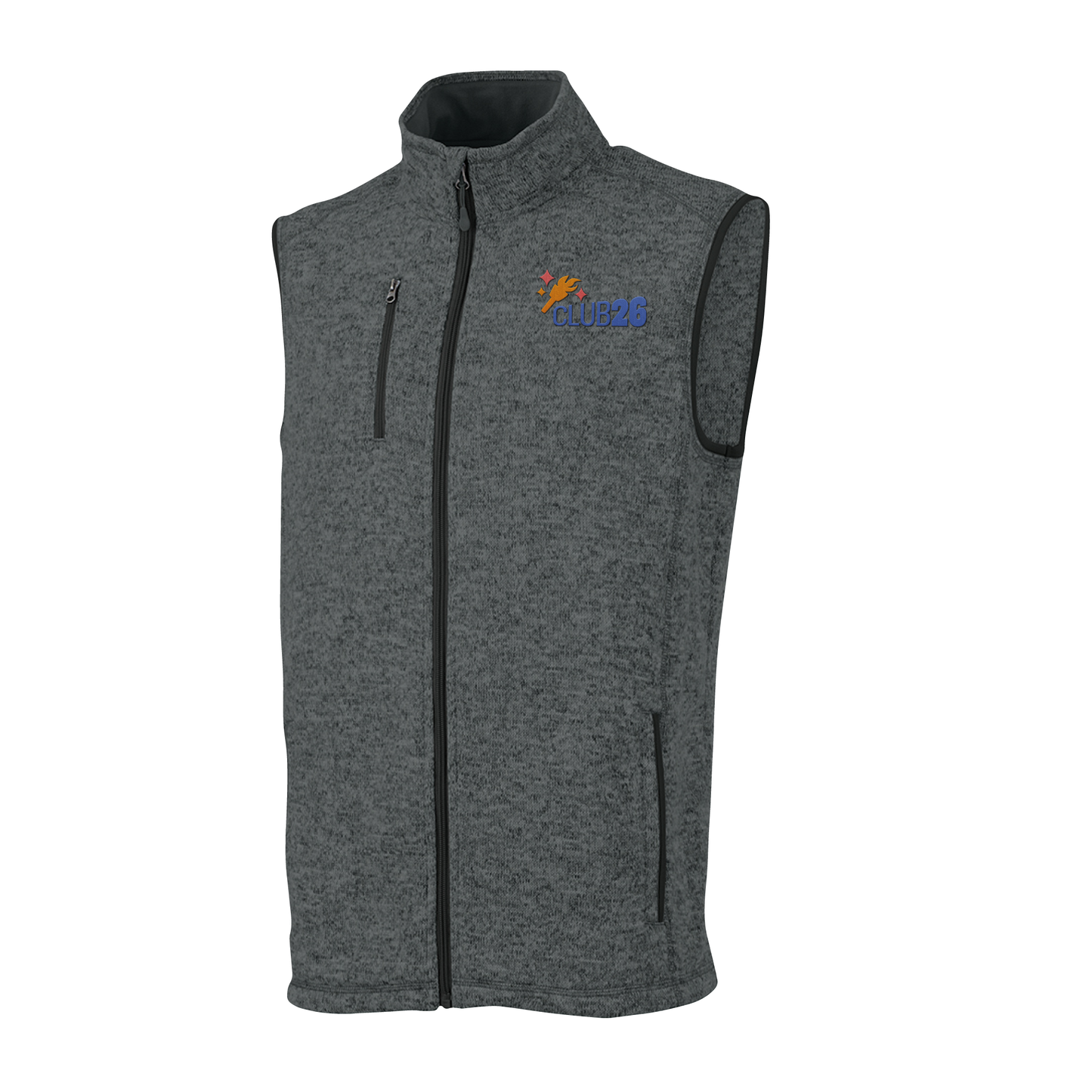 Club26 Men's Charles River Apparel Embroidered Pacific Heathered Vest