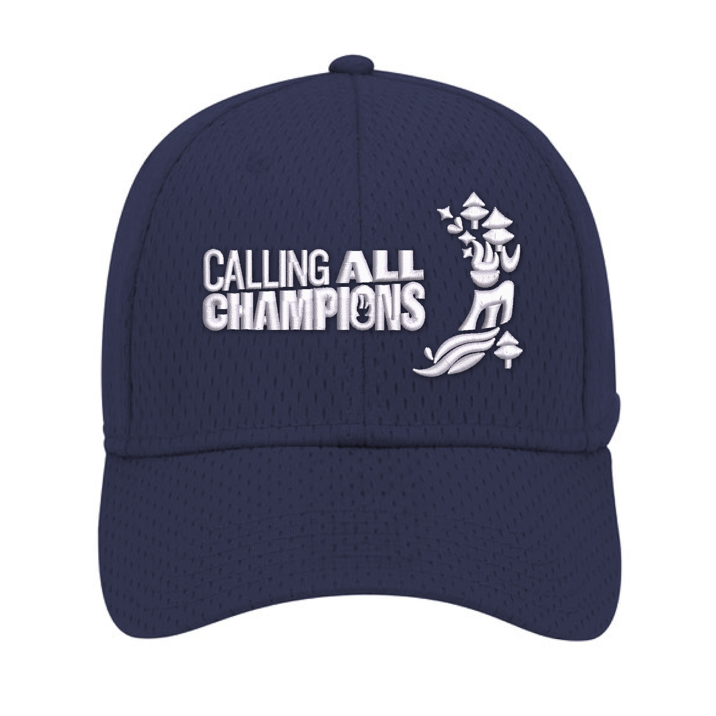Calling All Champions Embroidered Flexfit Mesh Cap