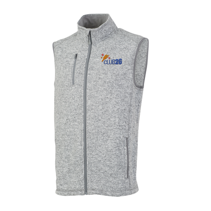 Club26 Men's Charles River Apparel Embroidered Pacific Heathered Vest