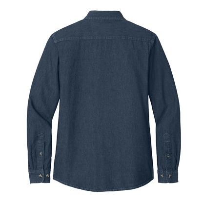 Calling All Champions™ Women's Embroidered Denim LS Button-Up Shirt