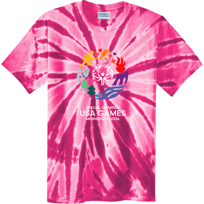 Value Classic USA Games Multi-Color Tie-Dyed T-Shirt
