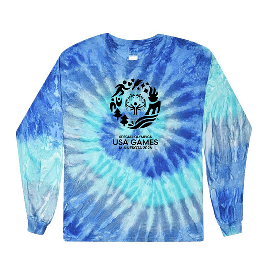 Value Classic USA Games Youth Multi-Color Tie-Dyed Long Sleeve T-Shirt