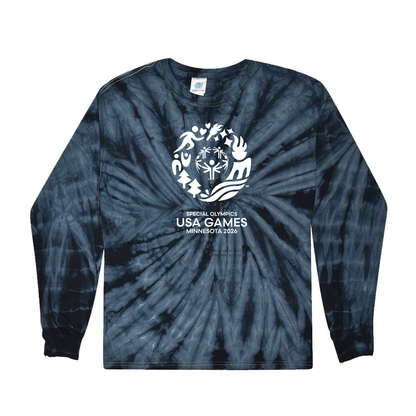 Value Classic USA Games Youth Multi-Color Tie-Dyed Long Sleeve T-Shirt