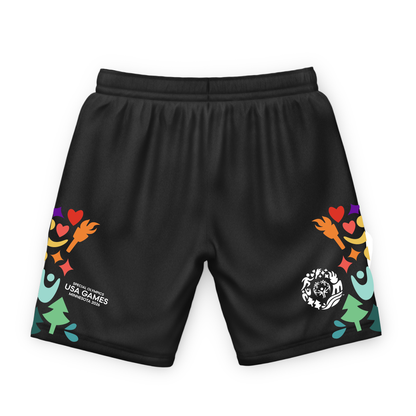 Iconic Colorful Border Men's Gym Shorts