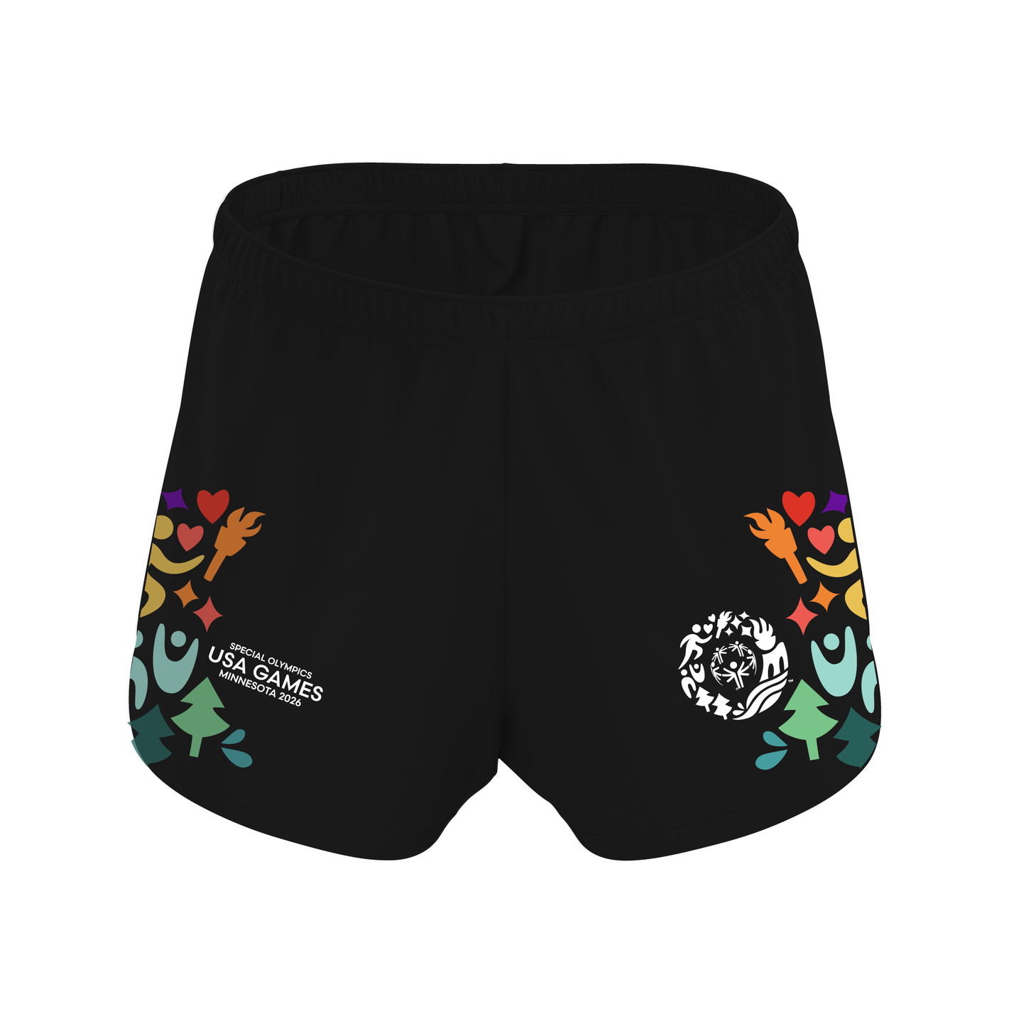 Iconic Colorful Border Premium Women's Gym Shorts