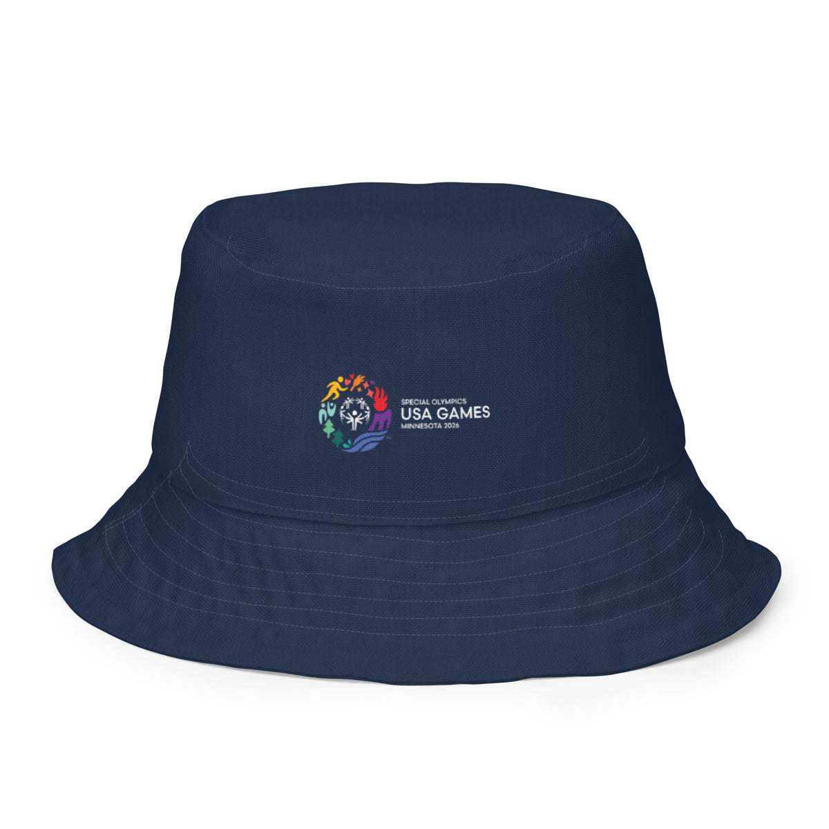Alice + Olivia Classic Reversible White Bucket/Navy Blue Bucket Hat NLU Monogram Performance Bucket Hat - White w/ Navy Ribbon  main image 2