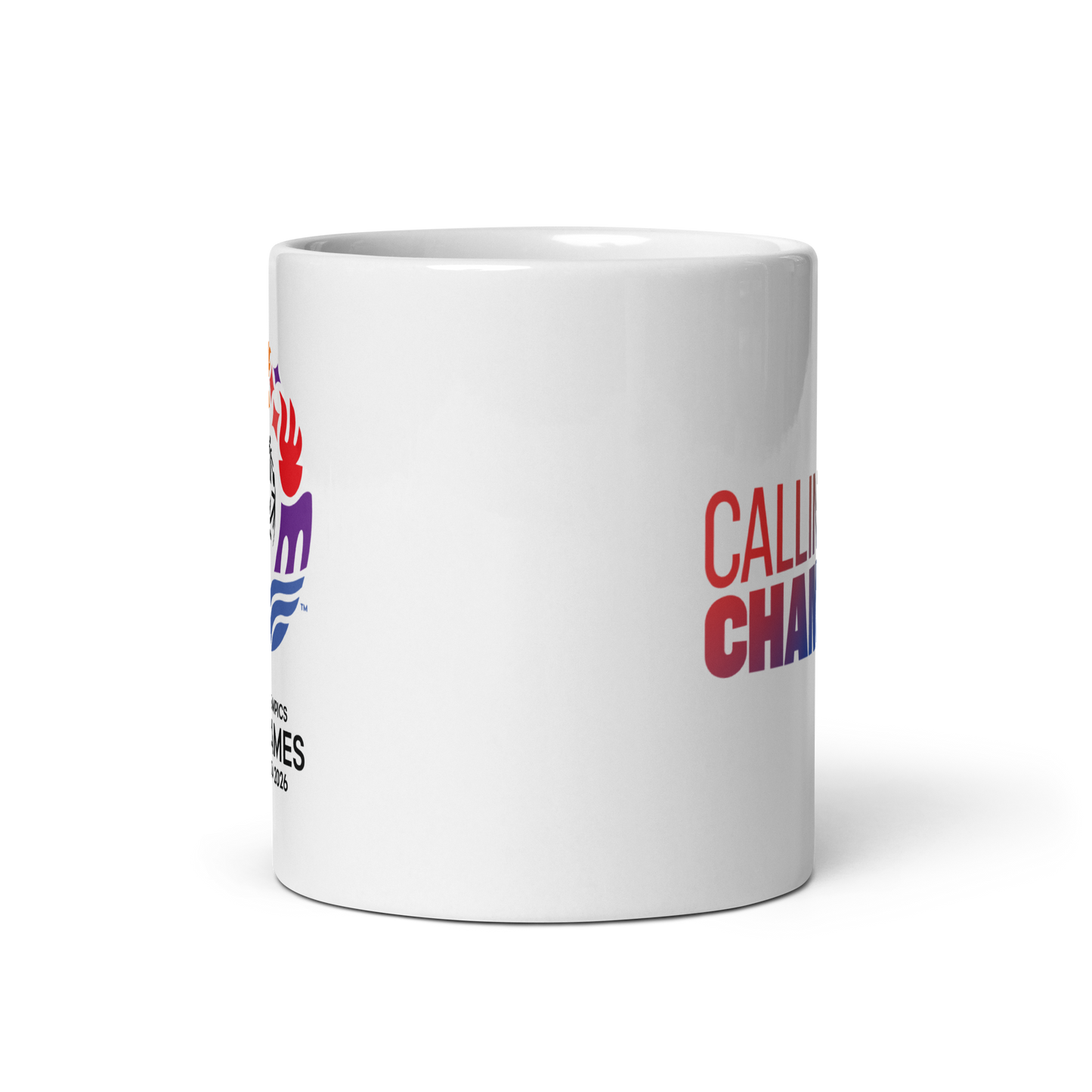 Calling All Champions ™ White glossy mug