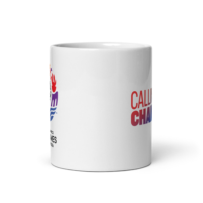 Calling All Champions ™ White glossy mug