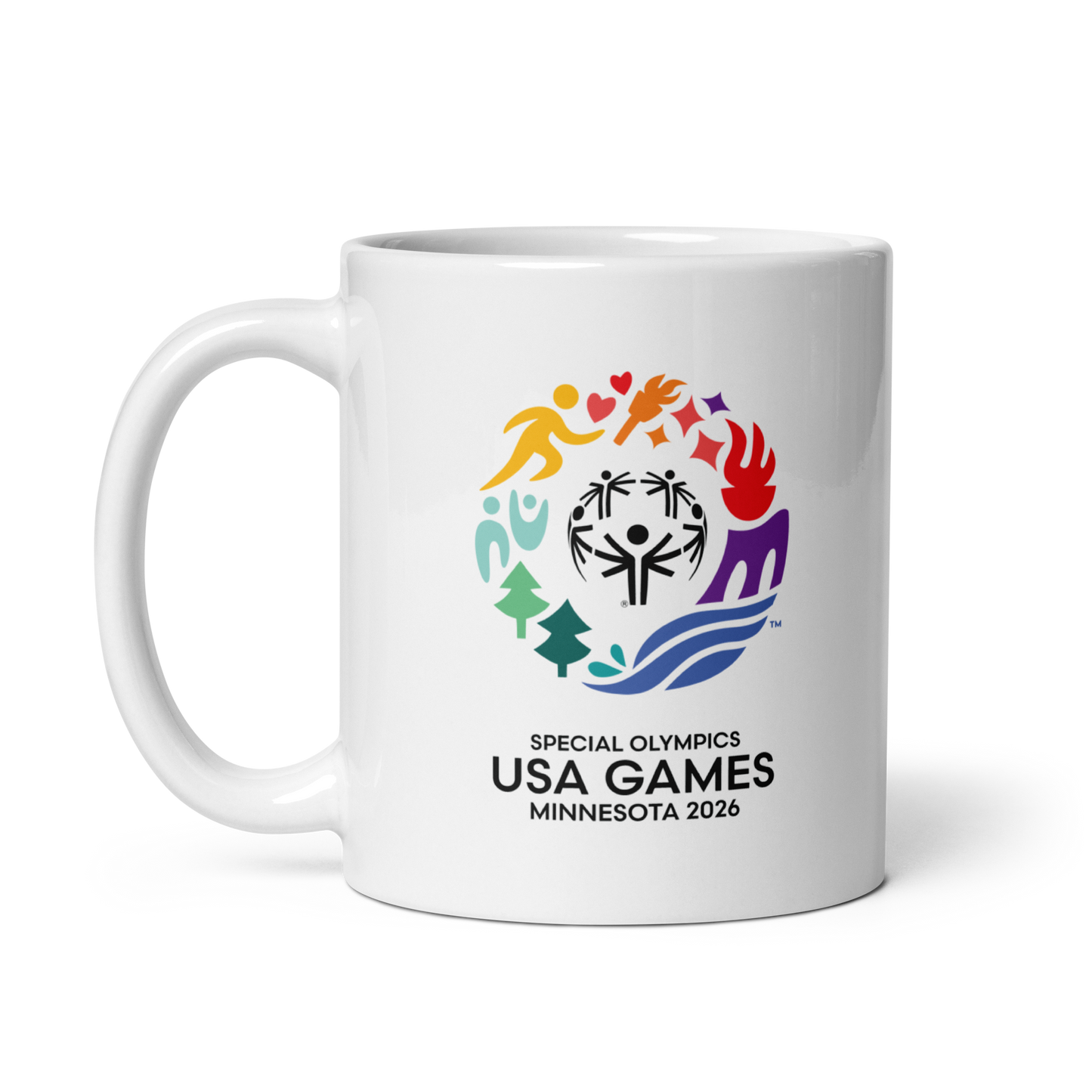 Athlete Oath White glossy mug