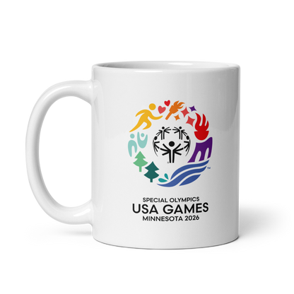 Athlete Oath White glossy mug