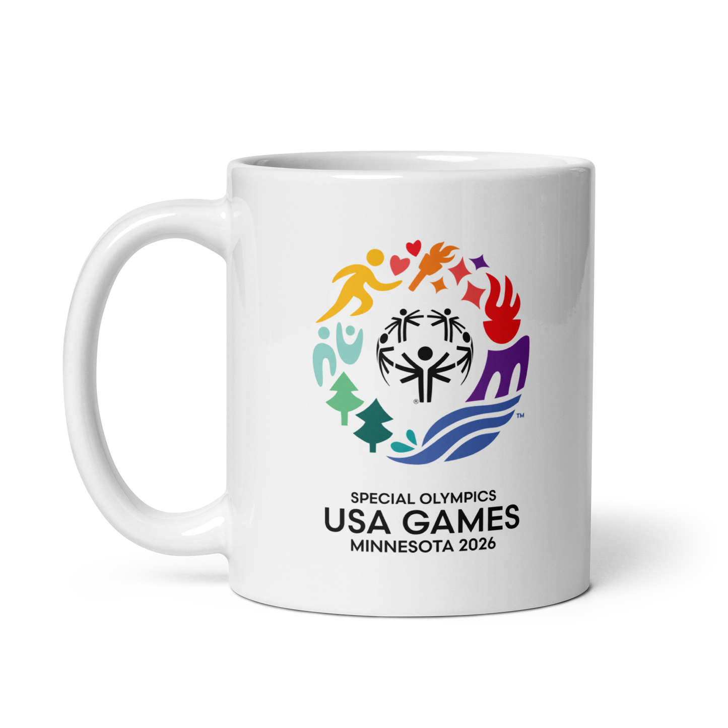 Calling All Champions ™ White glossy mug